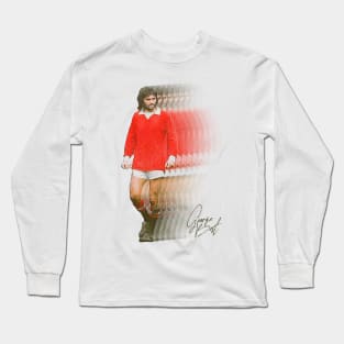 George Best Retro Fade Long Sleeve T-Shirt